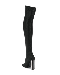 schwarze Overknee Stiefel aus Leder von Giuseppe Zanotti Design