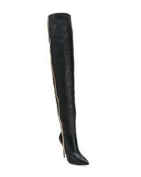 schwarze Overknee Stiefel aus Leder von Giuseppe Zanotti Design