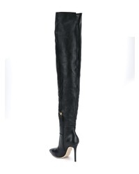 schwarze Overknee Stiefel aus Leder von Giuseppe Zanotti Design