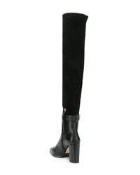 schwarze Overknee Stiefel aus Leder von Stuart Weitzman