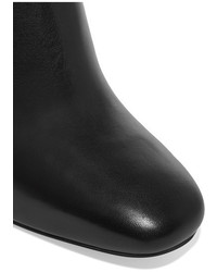 schwarze Overknee Stiefel aus Leder von MICHAEL Michael Kors