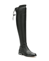 schwarze Overknee Stiefel aus Leder von MICHAEL Michael Kors