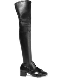 schwarze Overknee Stiefel aus Leder von No.21