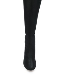schwarze Overknee Stiefel aus Leder von MM6 MAISON MARGIELA