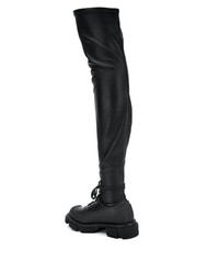 schwarze Overknee Stiefel aus Leder von Both