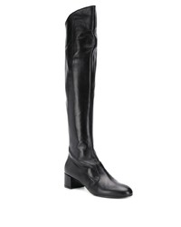 schwarze Overknee Stiefel aus Leder von L'Autre Chose