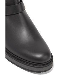 schwarze Overknee Stiefel aus Leder von Fendi