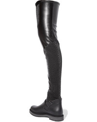 schwarze Overknee Stiefel aus Leder von Fendi