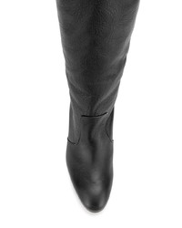 schwarze Overknee Stiefel aus Leder von Chie Mihara