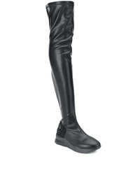 schwarze Overknee Stiefel aus Leder von Liu Jo