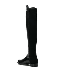 schwarze Overknee Stiefel aus Leder von Stuart Weitzman