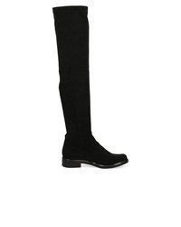 schwarze Overknee Stiefel aus Wildleder von Caprice