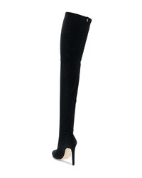 schwarze Overknee Stiefel aus Wildleder von Giuseppe Zanotti Design