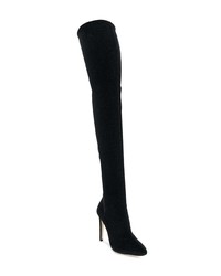 schwarze Overknee Stiefel aus Wildleder von Giuseppe Zanotti Design