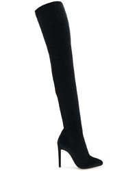 schwarze Overknee Stiefel aus Wildleder von Giuseppe Zanotti Design