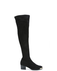 schwarze Overknee Stiefel aus Wildleder von Giuseppe Zanotti Design
