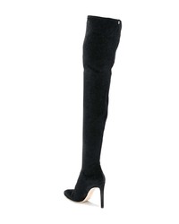 schwarze Overknee Stiefel aus Wildleder von Giuseppe Zanotti Design