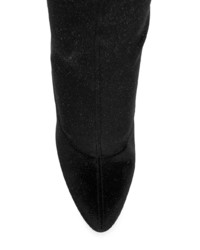 schwarze Overknee Stiefel aus Wildleder von Giuseppe Zanotti Design