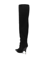 schwarze Overknee Stiefel aus Wildleder von Giuseppe Zanotti Design