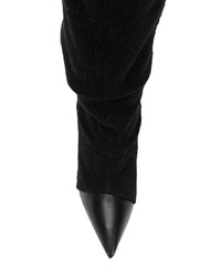 schwarze Overknee Stiefel aus Wildleder von Giuseppe Zanotti Design