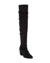 schwarze Overknee Stiefel aus Wildleder von Rachel Comey