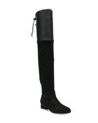 schwarze Overknee Stiefel aus Wildleder von Stuart Weitzman