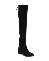 schwarze Overknee Stiefel aus Wildleder von Högl