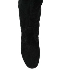 schwarze Overknee Stiefel aus Wildleder von Högl