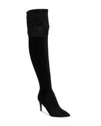 schwarze Overknee Stiefel aus Wildleder von Kendall & Kylie