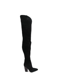 schwarze Overknee Stiefel aus Wildleder von Magda Butrym