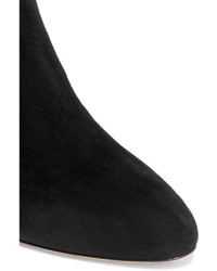 schwarze Overknee Stiefel aus Wildleder von Jimmy Choo