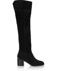 schwarze Overknee Stiefel aus Wildleder von MICHAEL Michael Kors