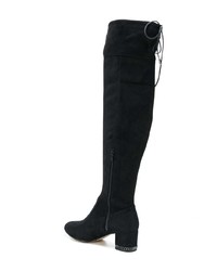 schwarze Overknee Stiefel aus Wildleder von MICHAEL Michael Kors