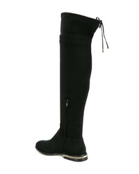 schwarze Overknee Stiefel aus Wildleder von MICHAEL Michael Kors