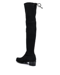 schwarze Overknee Stiefel aus Wildleder von Stuart Weitzman