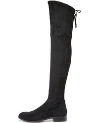 schwarze Overknee Stiefel aus Wildleder von Dolce Vita