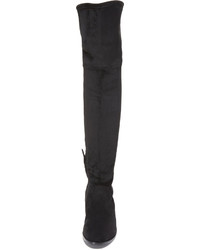 schwarze Overknee Stiefel aus Wildleder von Dolce Vita