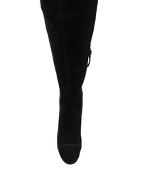 schwarze Overknee Stiefel aus Wildleder von Tory Burch