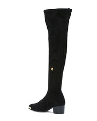 schwarze Overknee Stiefel aus Wildleder von Giuseppe Zanotti Design