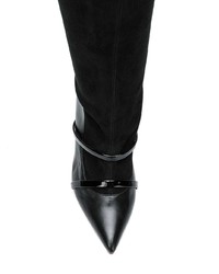 schwarze Overknee Stiefel aus Wildleder von MALONE SOULIERS BY ROY LUWOLT