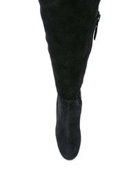 schwarze Overknee Stiefel aus Wildleder von Baldinini