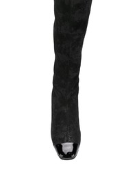 schwarze Overknee Stiefel aus Wildleder von Giuseppe Zanotti Design