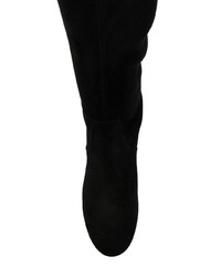 schwarze Overknee Stiefel aus Wildleder von Stuart Weitzman