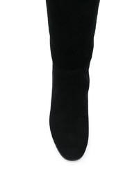 schwarze Overknee Stiefel aus Wildleder von L'Autre Chose