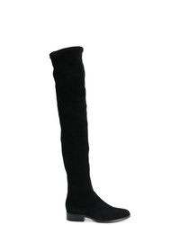 schwarze Overknee Stiefel aus Wildleder von Parallèle