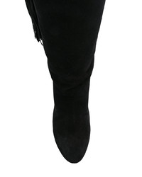 schwarze Overknee Stiefel aus Wildleder von Chloé