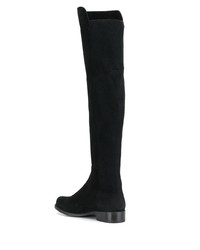 schwarze Overknee Stiefel aus Wildleder von Stuart Weitzman