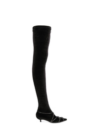schwarze Overknee Stiefel aus Wildleder von Sonia Rykiel