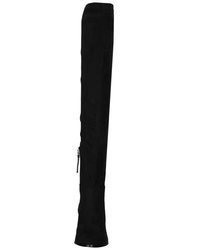 schwarze Overknee Stiefel aus Wildleder von Steve Madden