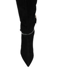 schwarze Overknee Stiefel aus Wildleder von Giorgio Armani